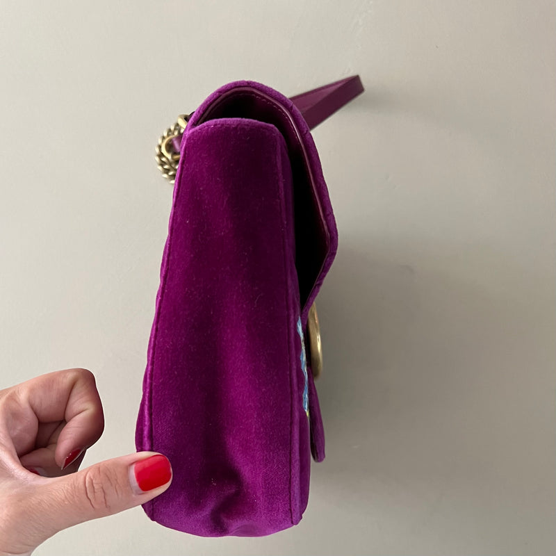 GUCCI Medium Marmont Loved GG Samt Tasche