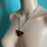 Rework PRADA Triangle-Logo Necklace