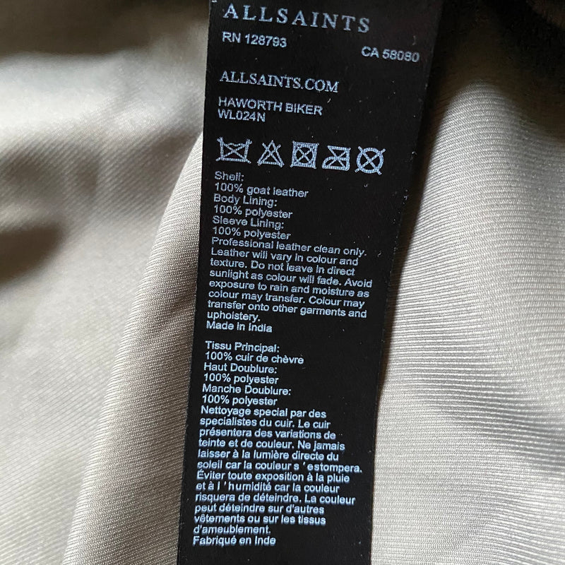 ALL SAINTS Velours Lederjacke