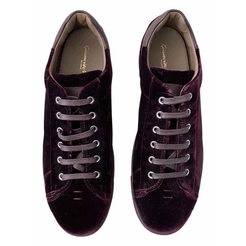 ungetragene GIANVITO ROSSI Samt Sneakers