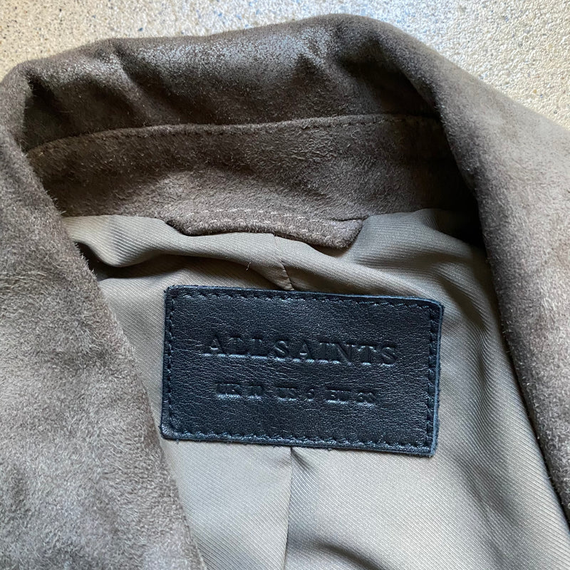 ALL SAINTS Velours Lederjacke