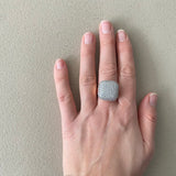BRONZALLURE Squared Pavé Ring