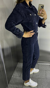 ZARA Denim Jumpsuit