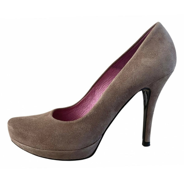 neu BUFFALO LONDON Veloursleder Plateau Pumps