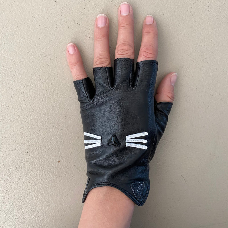 fingerlose handschuhe karl lagerfeld KARL LAGERFELD Leder Handschuhe – ClosetQueen