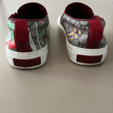 GUCCI GG Tian Bird Print Canvas Slip-On Sneakers