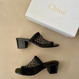 ungetragene CHLOÉ Mesh Sandalen