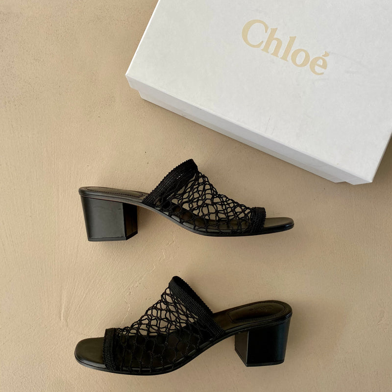 ungetragene CHLOÉ Mesh Sandalen