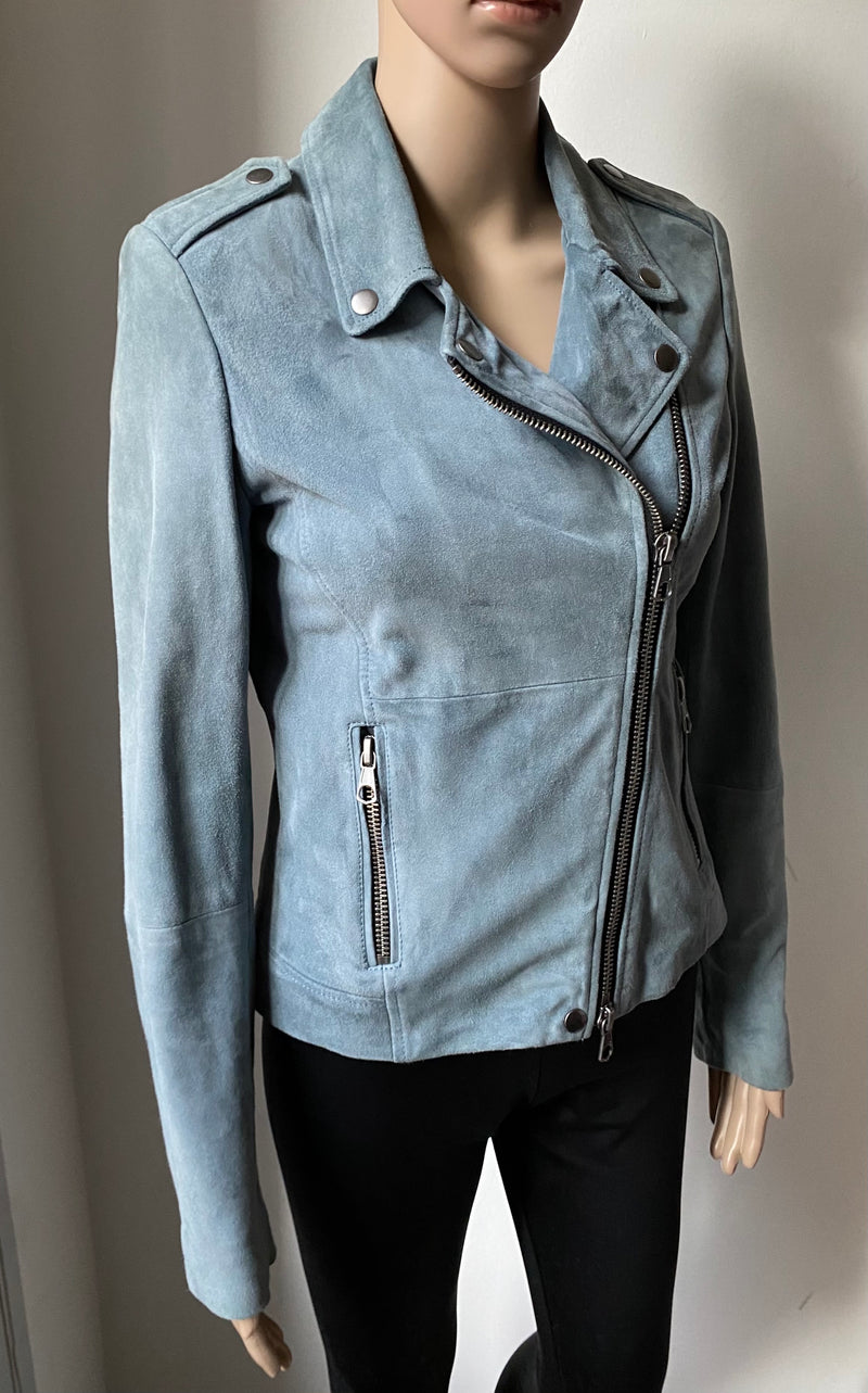 SET Velours Lederjacke