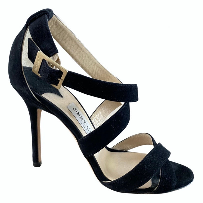 JIMMY CHOO Suede High Heels Sandalen