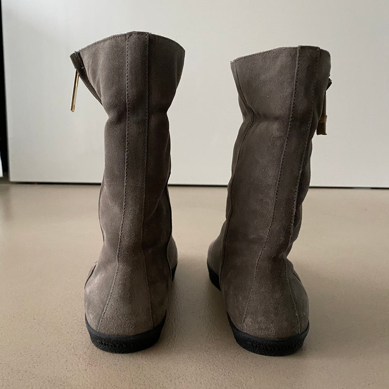 BURBERRY Veloursleder Stiefeletten