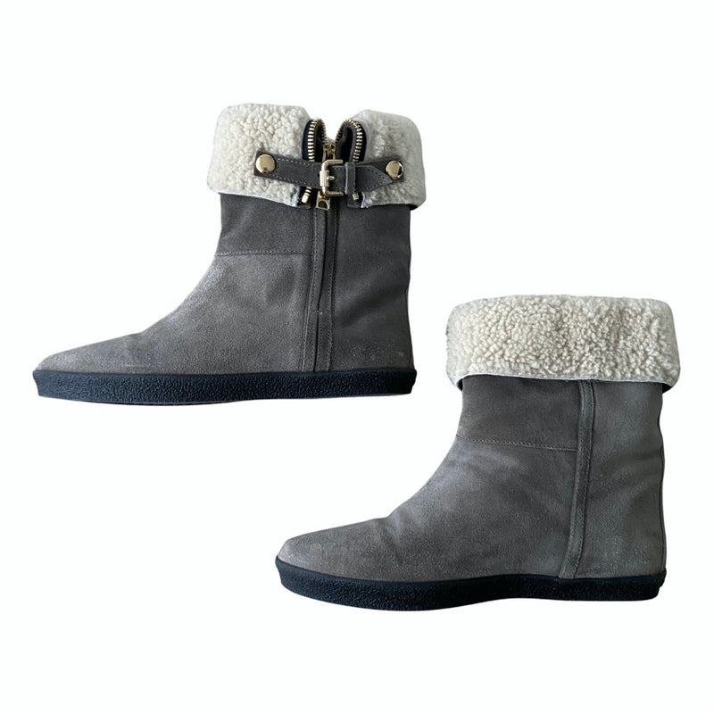 BURBERRY Veloursleder Stiefeletten