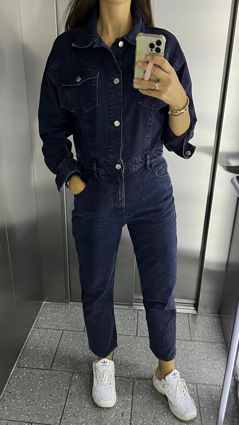 ZARA Denim Jumpsuit