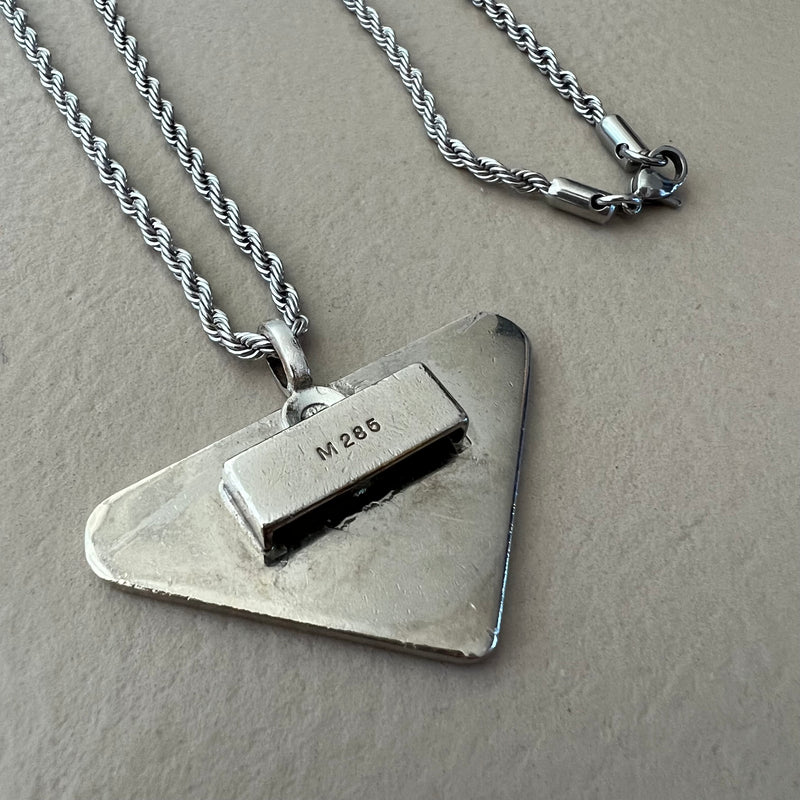 Rework PRADA Triangle-Logo Necklace