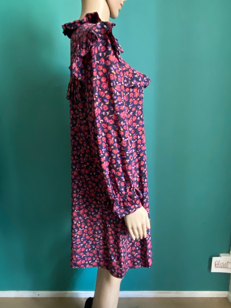 SANDRO Seiden Kleid