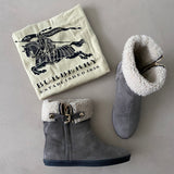 BURBERRY Veloursleder Stiefeletten